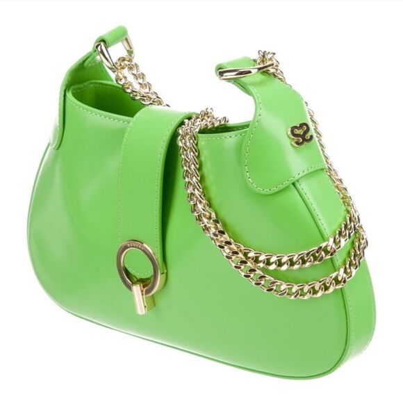NWT Sandro Sweet Janet Chain Bag Vert Pomme Apple Green - Picture 1 of 13